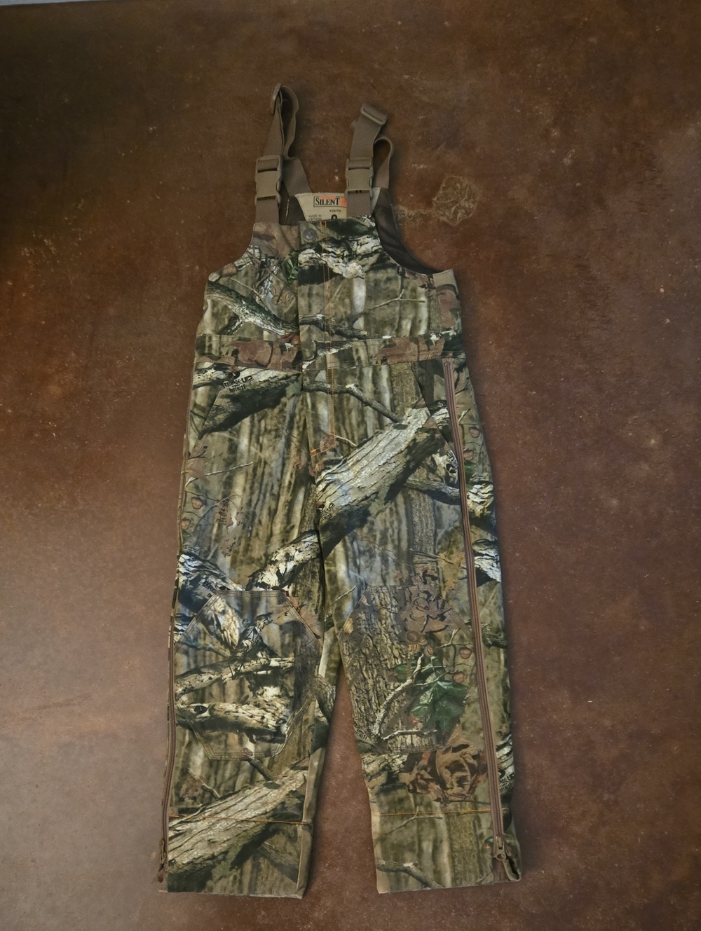 Camo Boys Insulated Bib Overalls - Realtree Green Camouflage